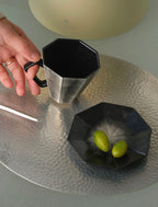 QIU Atelier Origami-Inspired Octagonal Coffee Cup & Saucer