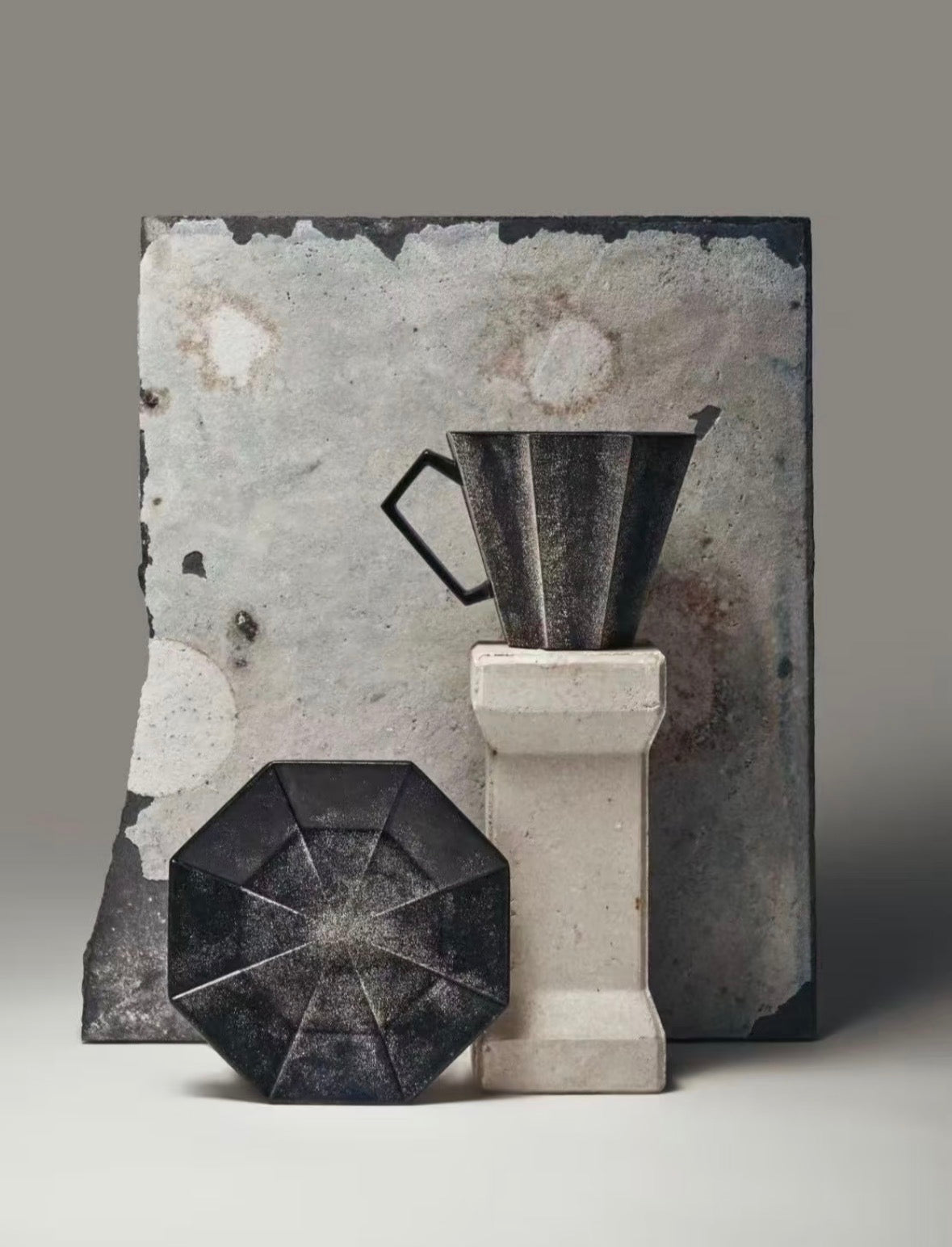 QIU Atelier Origami-Inspired Octagonal Coffee Cup & Saucer